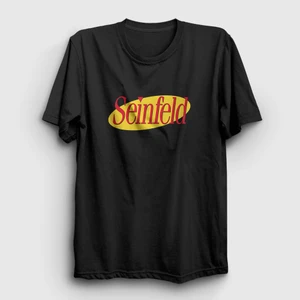 Unisex Siyah Logo Seinfeld T-Shirt