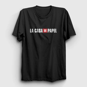 Unisex Siyah Logo La Casa De Papel T-Shirt