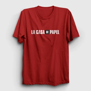 Unisex Kırmızı Logo La Casa De Papel T-Shirt