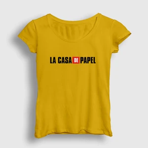 Kadın Sarı Logo La Casa De Papel T-Shirt
