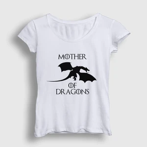 Kadın Beyaz Mother Of Dragons Game Of Thrones T-Shirt