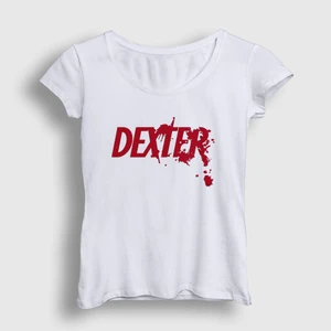 Kadın Beyaz Logo Dexter T-Shirt