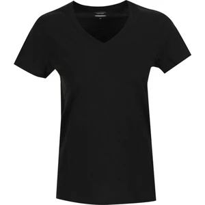 CT132 Basic Modal V Neck Siyah Kadın Kısa Kol TShirt