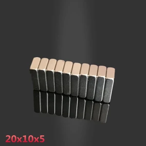 TR Magnet 20 x 10 x 5 mm Boy 20 mm En 10 mm Kalınlık 5 mm Köşeli Neodyum