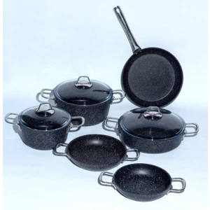 Granit Döküm 9 Parça Black Set