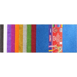 Simli Yapışkanlı Eva Karışık 10 Renk 20 x 30 cm