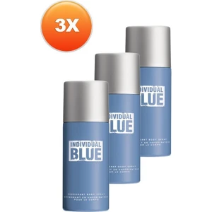 Individual Blue Erkek Deodorant 3Lü Set