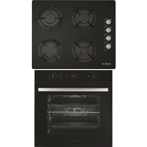 Kristal 2'li Siyah Ankastre Set (GLS640S-MFA627S)