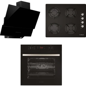 Premium 3'lü Siyah Ankastre Set (MOD3000-GLS640-MFA627)