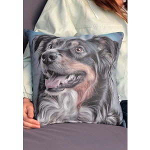 New Old Kırlent - Yastık (%100 Dokuma-Baskı Değildir) - 37CM x 37CM - Iç Yastık Dahil - Köpekli