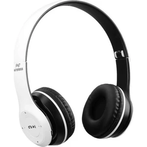 P47  Bluetooth  Extra Bass Radyolu Katlanabilir Kulaklık Beyaz