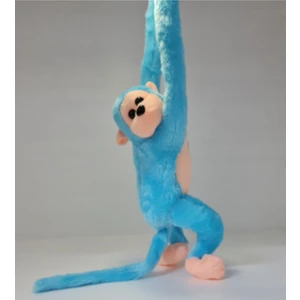 Peluş Sarılan Maymun Sesli 70CM Mavi Peluş Oyuncak
