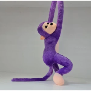 Peluş Sarılan Maymun Sesli 70 cm Mor Peluş Oyuncak