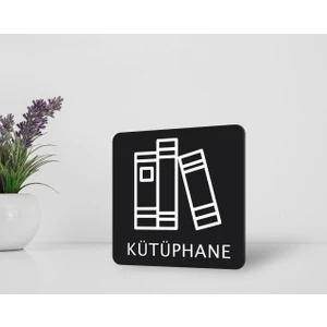 Gift Kütüphane Kapı Yönlendirme Levhası-2