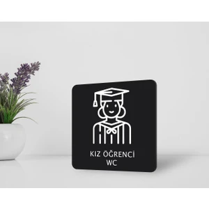 Gift Kız Öğrenci Wc Kapı Yönlendirme Levhası