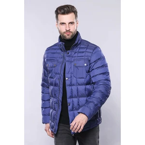 Erkek Kapitone Dikiş Detaylı Slim Fit Mont
