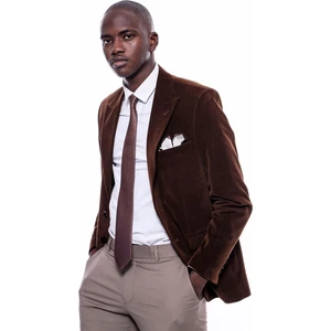 Erkek Çift Yırtmaç Sivri Yaka Slim Fit Ceket