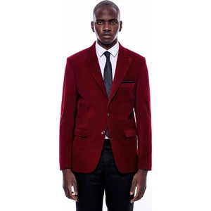 Erkek Çift Yırtmaç Sivri Yaka Slim Fit Ceket
