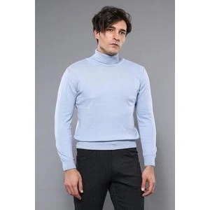 Erkek Slim Fit Desensiz Balıkçı Yaka Pamuk Triko