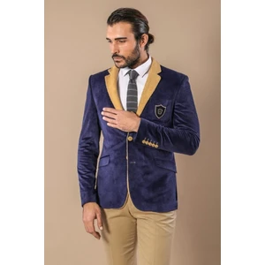 Erkek Armalı Içi Kürklü Velvet Slim Fit Ceket