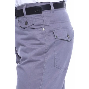 Erkek Cep Kapaklı Slim Fit Desensiz Süet Pantolon