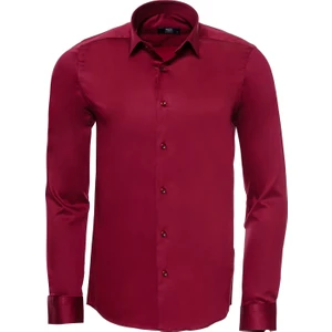 Erkek Pamuk Saten Slim Fit Gömlek