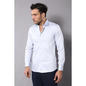 Erkek Pamuk Saten Slim Fit Gömlek