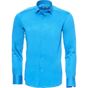 Erkek Pamuk Saten Slim Fit Gömlek