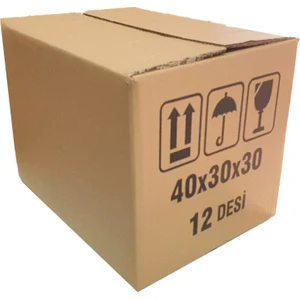 12 Desi Çift Oluklu Karton Koli 40X30X30 cm 10 Adet