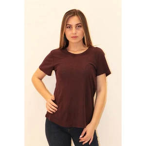 Kadın Organik Bisiklet Yaka T-Shirt