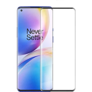 Oneplus 9 Pro 3D Curved Tam Kaplayan Tempered Glass Cam Koruma - Siyah