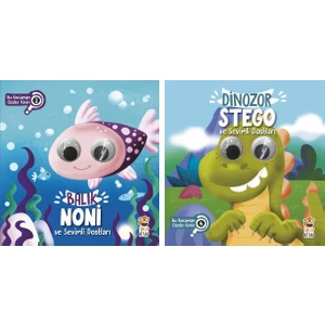 Dinozor Stego - Balık Noni Bu Kocaman Gözler Kimin Hareketli Kitaplar 2'li Set