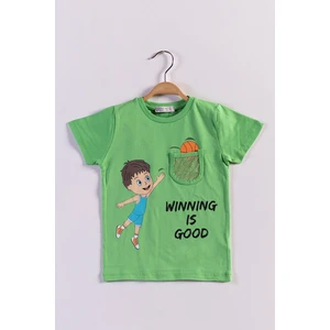 Toontoy Kids Toontoy Erkek Çocuk Cep Detaylı Baskılı Tişört