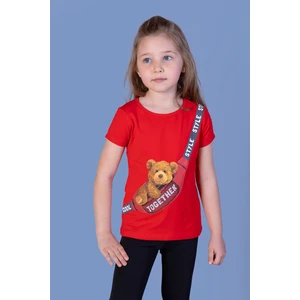 Toontoy Kids Toontoy Kız Çocuk Çanta Baskılı Tişört