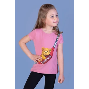 Toontoy Kids Toontoy Kız Çocuk Çanta Baskılı Tişört