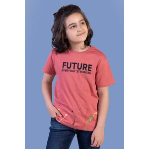 Toontoy Kids Toontoy Erkek Çocuk Püskürtme Baskılı Tişört