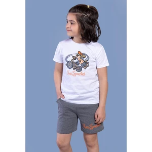 Toontoy Kids Toontoy Erkek Çocuk Bisiklet Süren Köpek Baskılı Takım