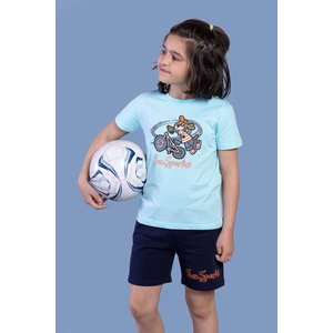 Toontoy Kids Toontoy Erkek Çocuk Bisiklet Süren Köpek Baskılı Takım
