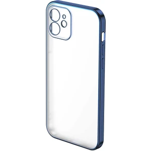 Case 4U Apple iPhone 12 Matte Electroplated TPU Case Mavi