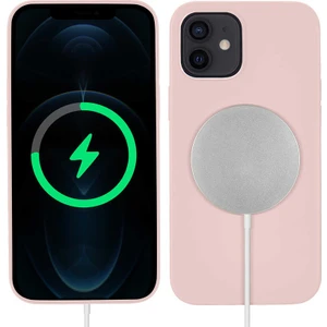 Case 4U Apple iPhone 12 Mini Kılıf Silksafe Wireless Kapak Açık Pembe