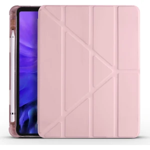 Apple iPad Air 4 Kılıf 10.9" Kalem Bölmeli Smart Standlı Tablet Kılıfı Rose Gold