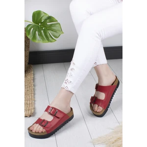 Maria Anatomik Çift Tokalı Günlük Kadın Terlik