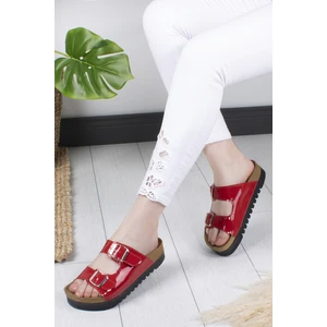 Maria Anatomik Çift Tokalı Günlük Kadın Terlik