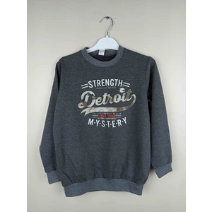 Erkek Garson Baskılı Antrasit Pamuklu Sweatshirt