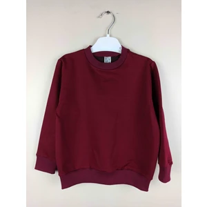 Erkek Çocuk Bordo Pamuklu Sweatshirt