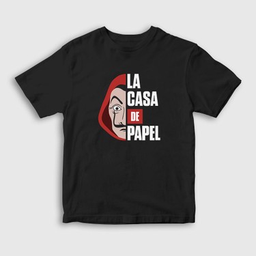 Presmono Unisex Cocuk Siyah La Casa De Papel T Shirt Fiyat