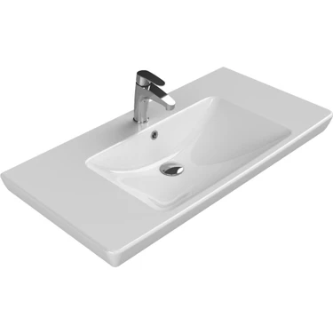Cerastyle Turkuaz Porto D Etajerli Lavabo 95  cm (Derınlık 48 