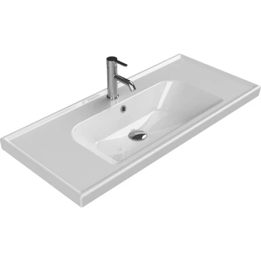 Cerastyle Turkuaz Seramik Frame Etajerli Lavabo 100 x 45 