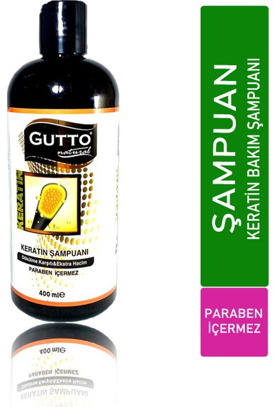 Gutto Yıpranmış Saçlara Özel Keratin Şampuanı 400 ml