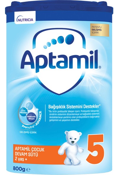Aptamil 5 Çocuk Devam Sütü 800 g 2 Yaş+ Akıllı Kutu